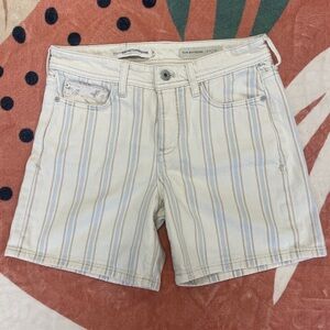Pilcro Anthropologie Women's High Rise Striped  Slim Boyfriend Denim Size 26